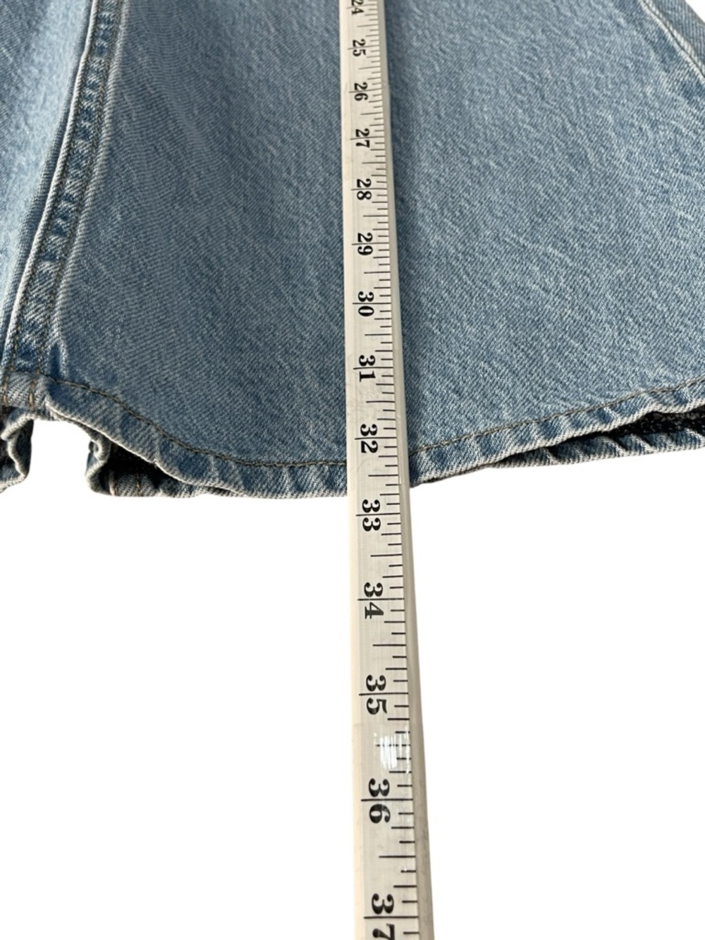 Levi's Women’s Size 28 Midi Rise Fit Flare Denim Skirt Light Blue - Picture 6 of 16